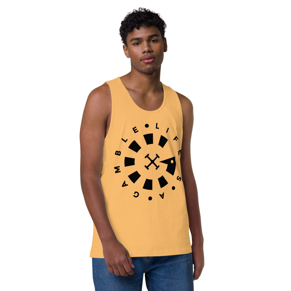 LAG Life's a Gamble Circle Black Men’s premium tank top