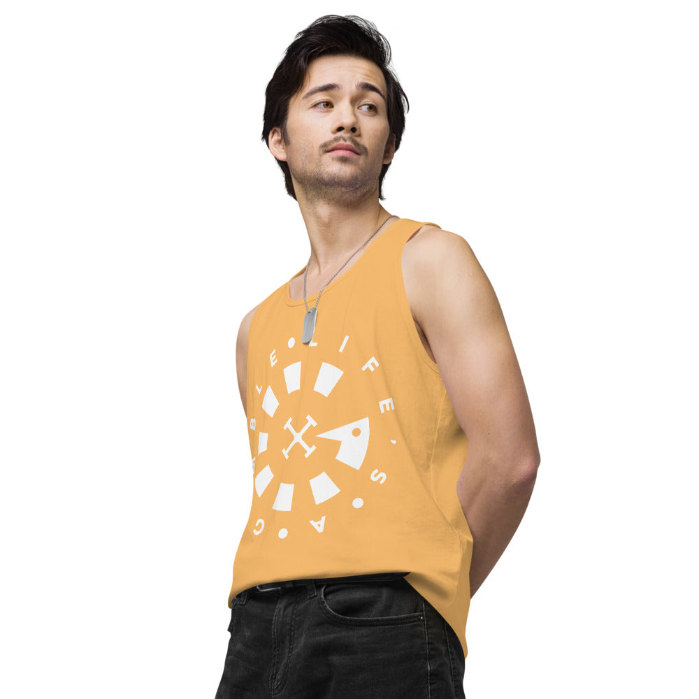 LAG Life's A Gamble Circle White Men’s premium tank top