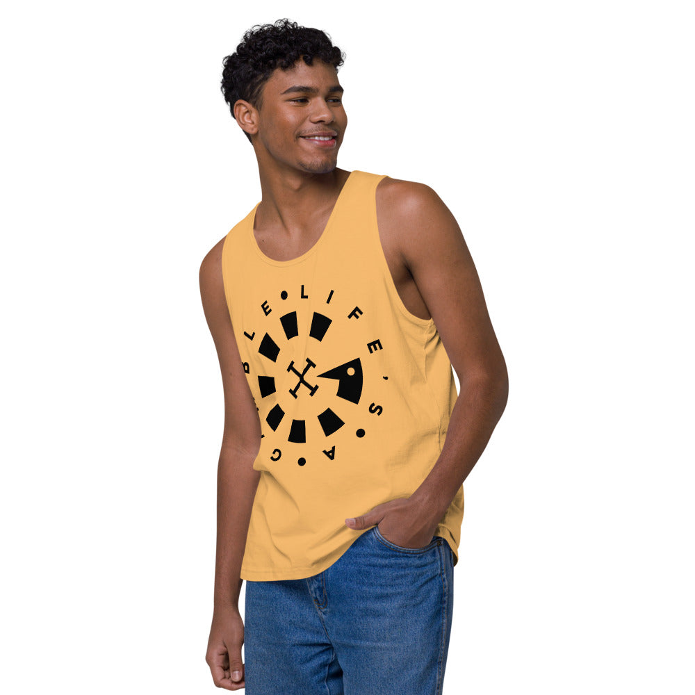 LAG Life's a Gamble Circle Black Men’s premium tank top