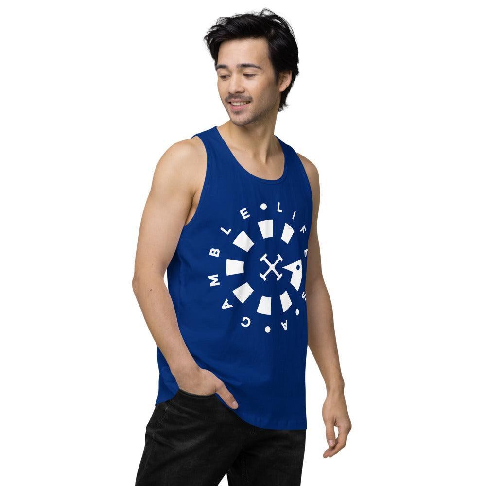 LAG Life's A Gamble Circle White Men’s premium tank top
