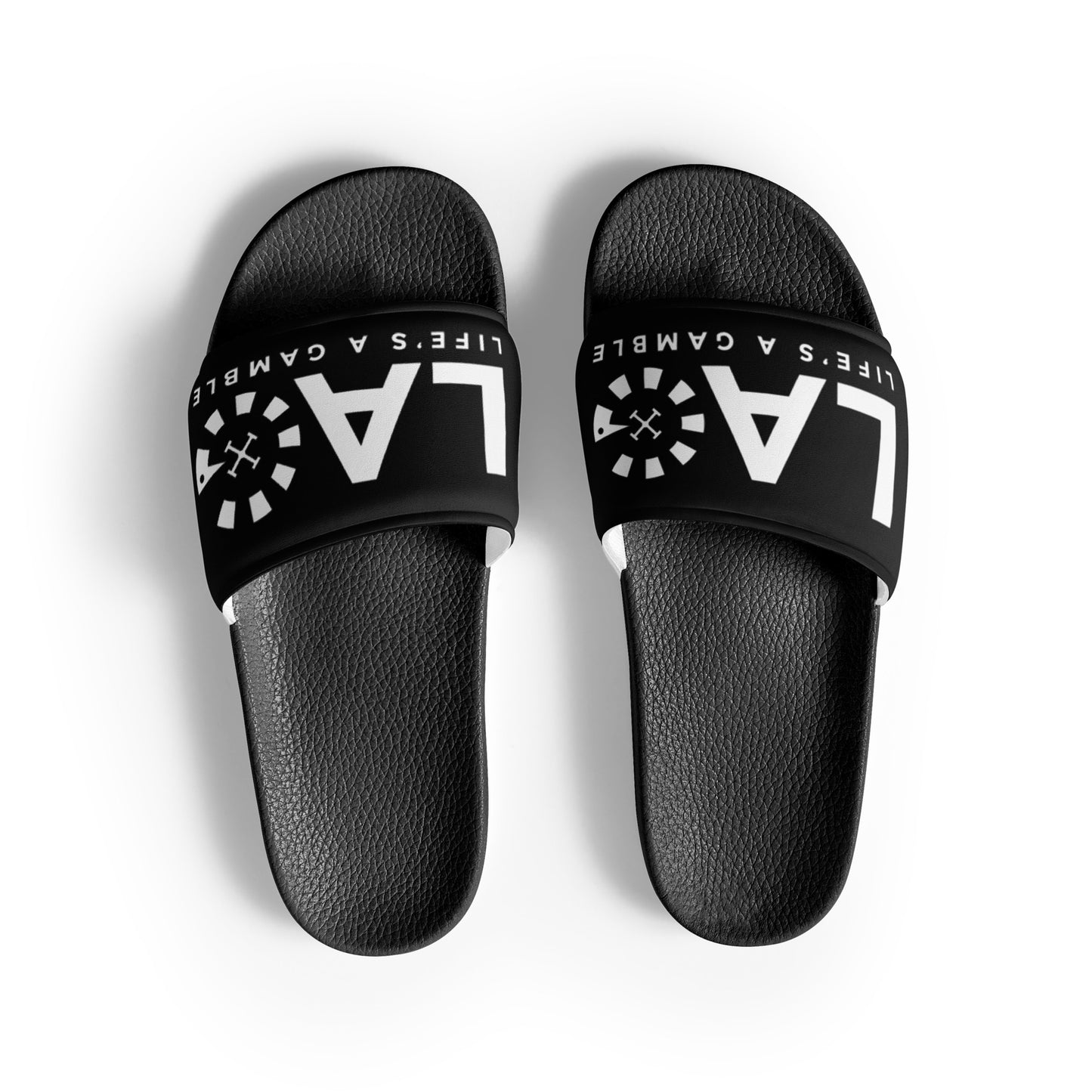 LAG Life's A Gamble White Men’s slides