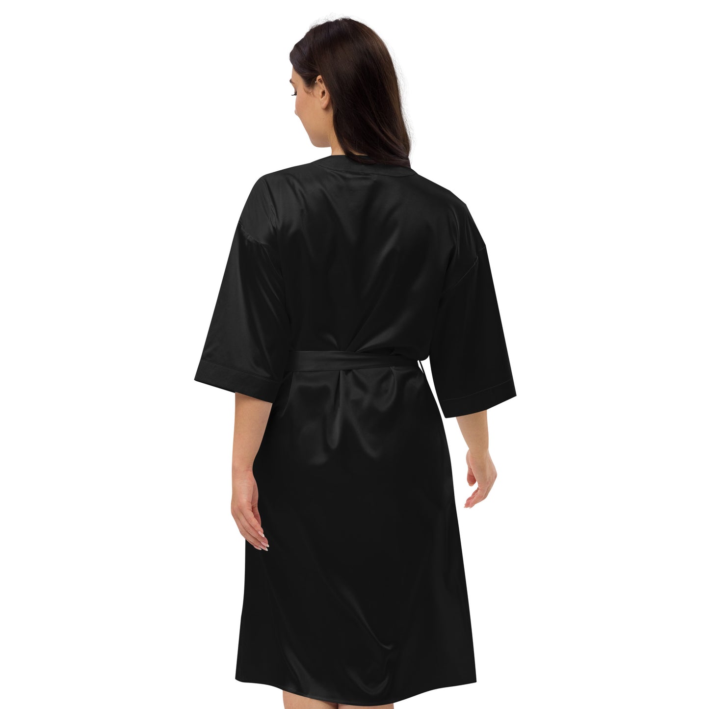 LAG Life's A Gamble Circle Black Satin robe