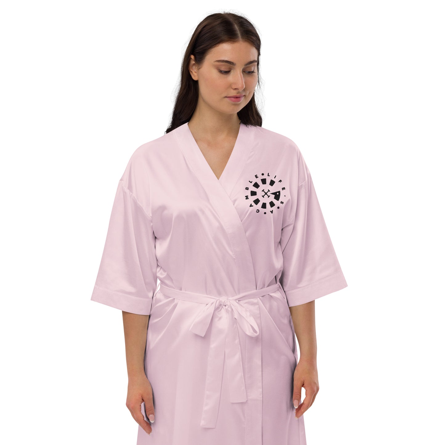 LAG Life's A Gamble Circle Black Satin robe