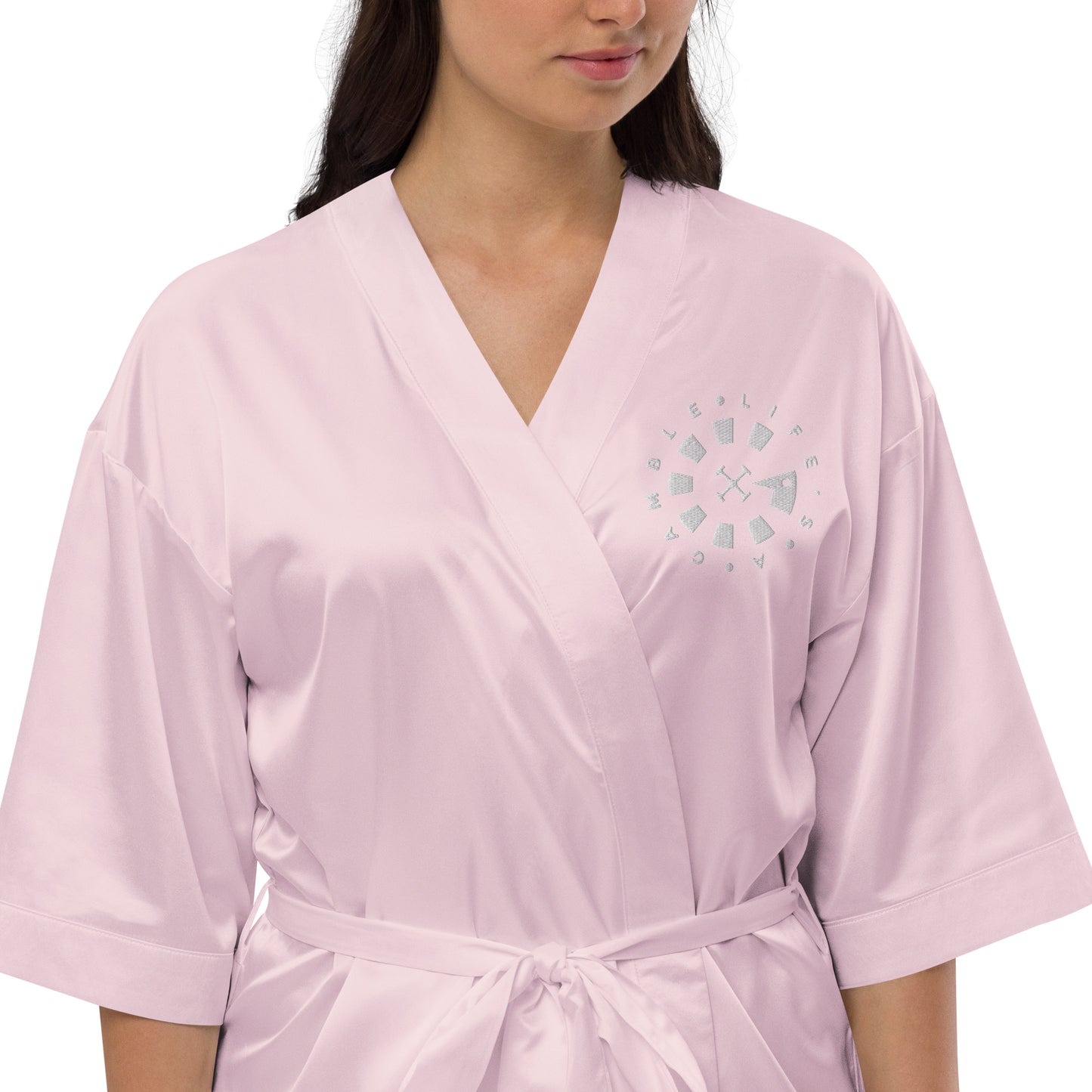 LAG Life's A Gamble Circle White Satin robe