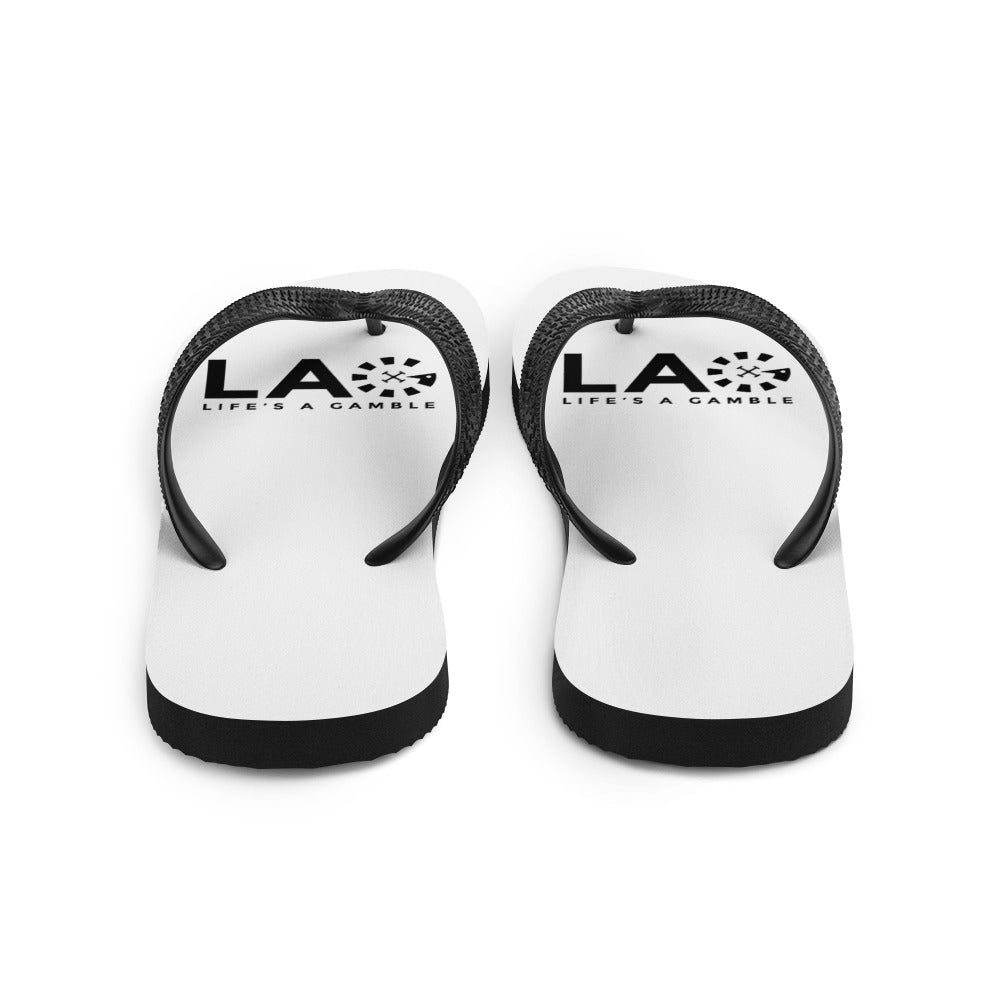 LAG Life's A Gamble Black Flip-Flops