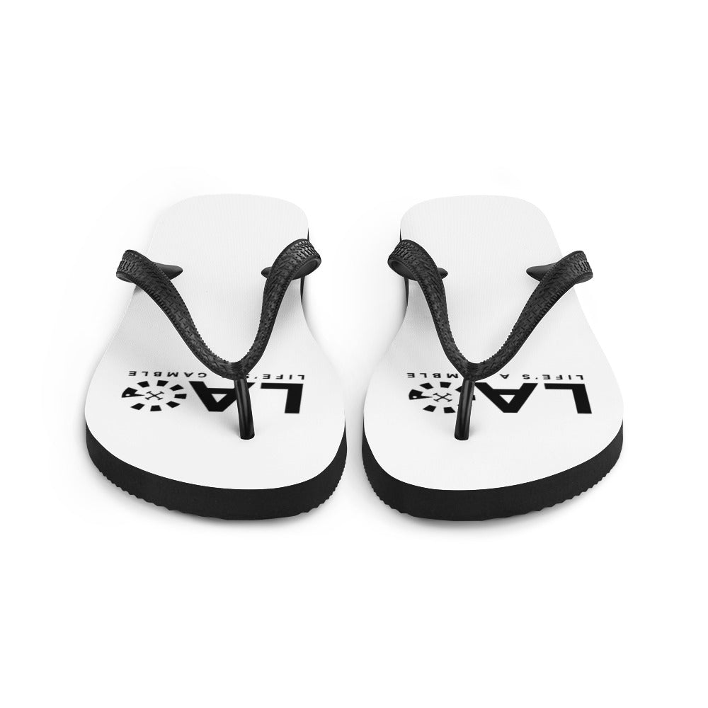 LAG Life's A Gamble Black Flip-Flops