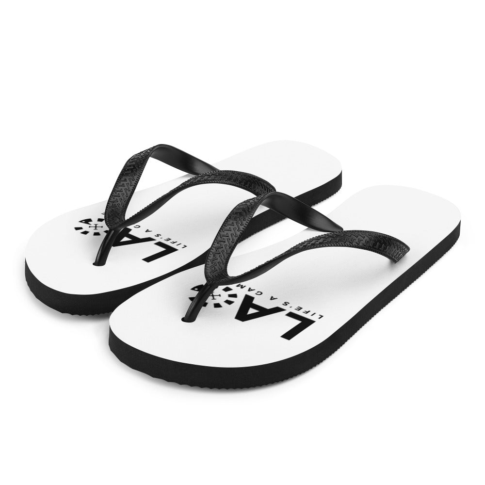 LAG Life's A Gamble Black Flip-Flops
