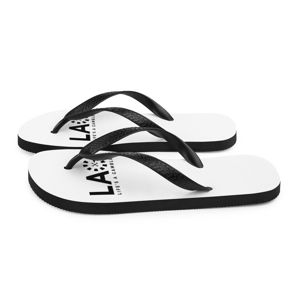 LAG Life's A Gamble Black Flip-Flops