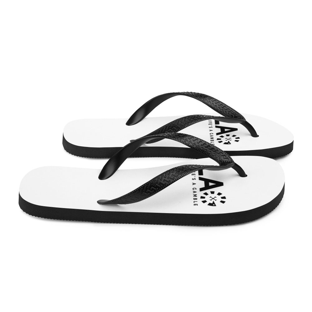 LAG Life's A Gamble Black Flip-Flops