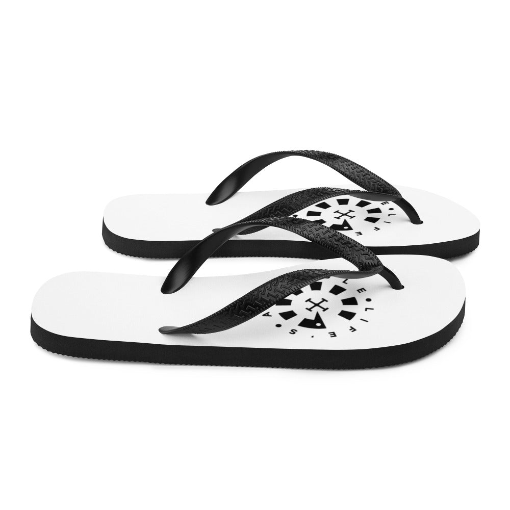 LAG Life's A Gamble Circle Black Flip-Flops
