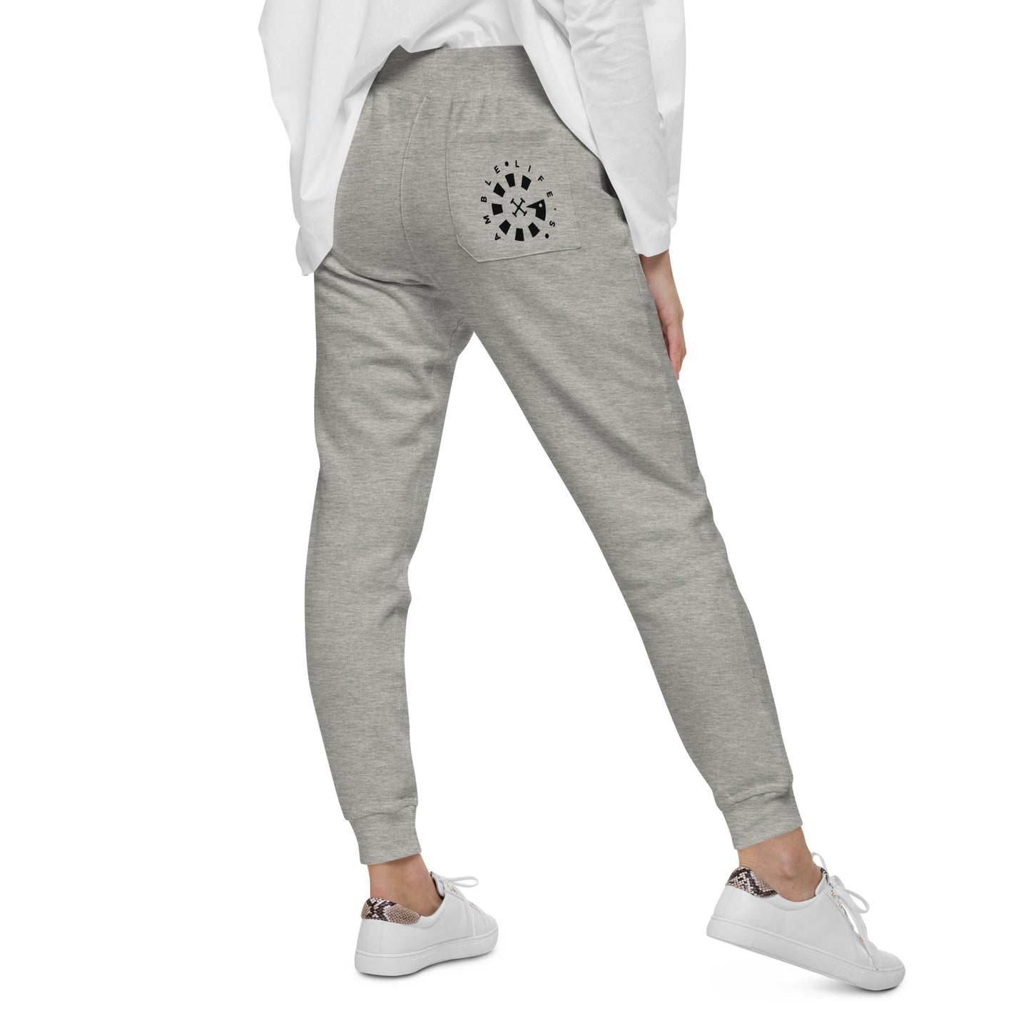 LAG Life's A Gamble Circle Black Unisex Fleece Sweatpants