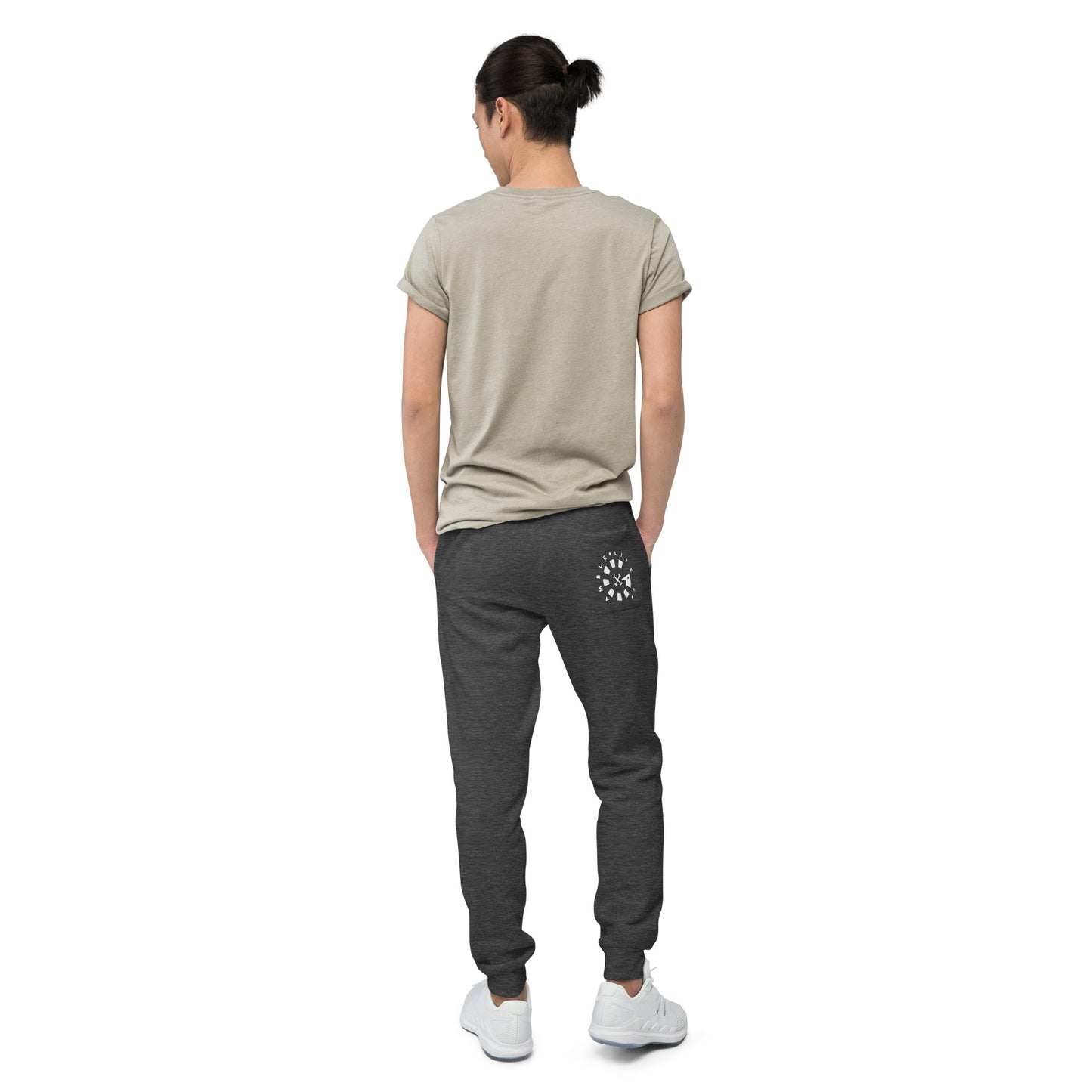 LAG Life's A Gamble Circle White Unisex Fleece Sweatpants