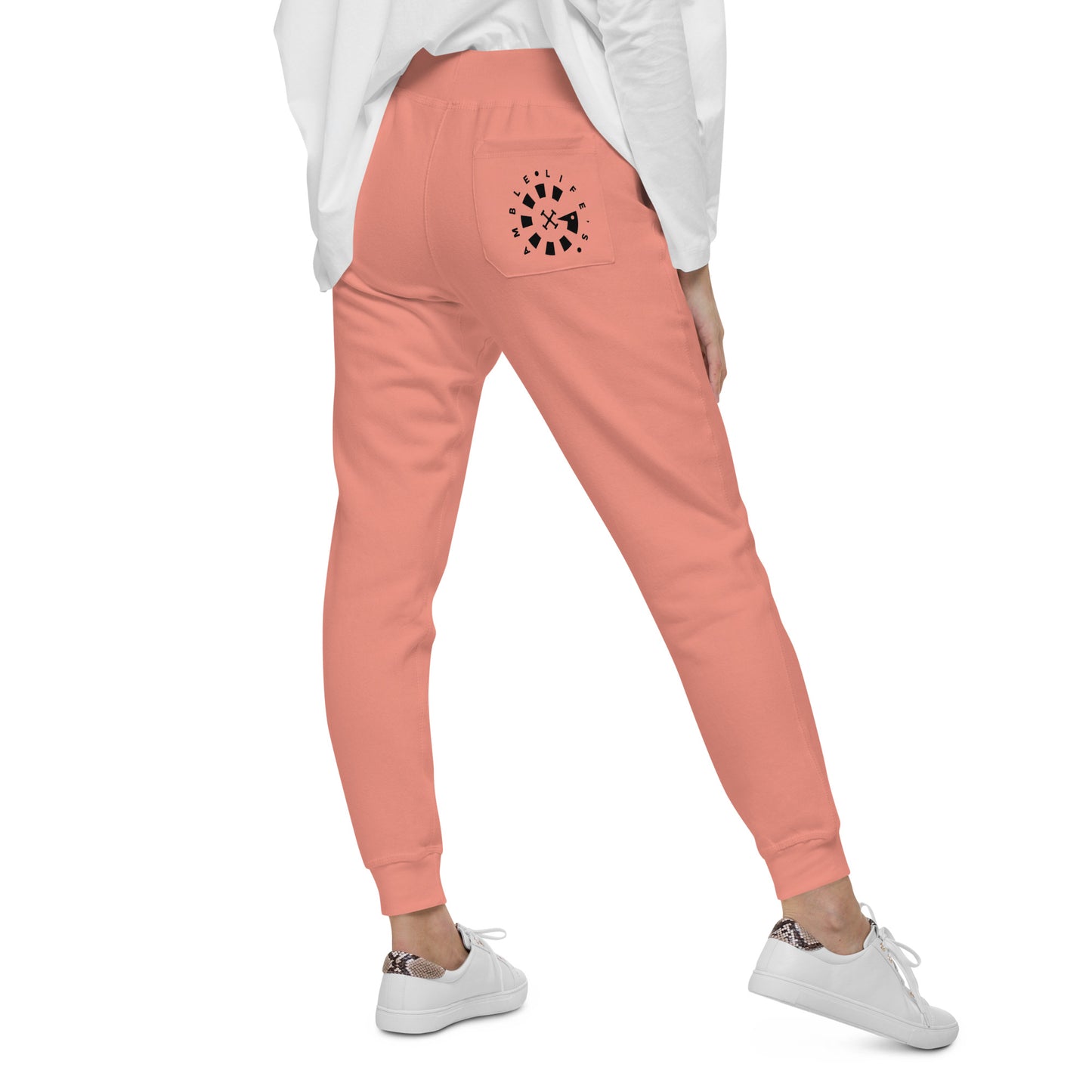 LAG Life's A Gamble Circle Black Unisex Fleece Sweatpants