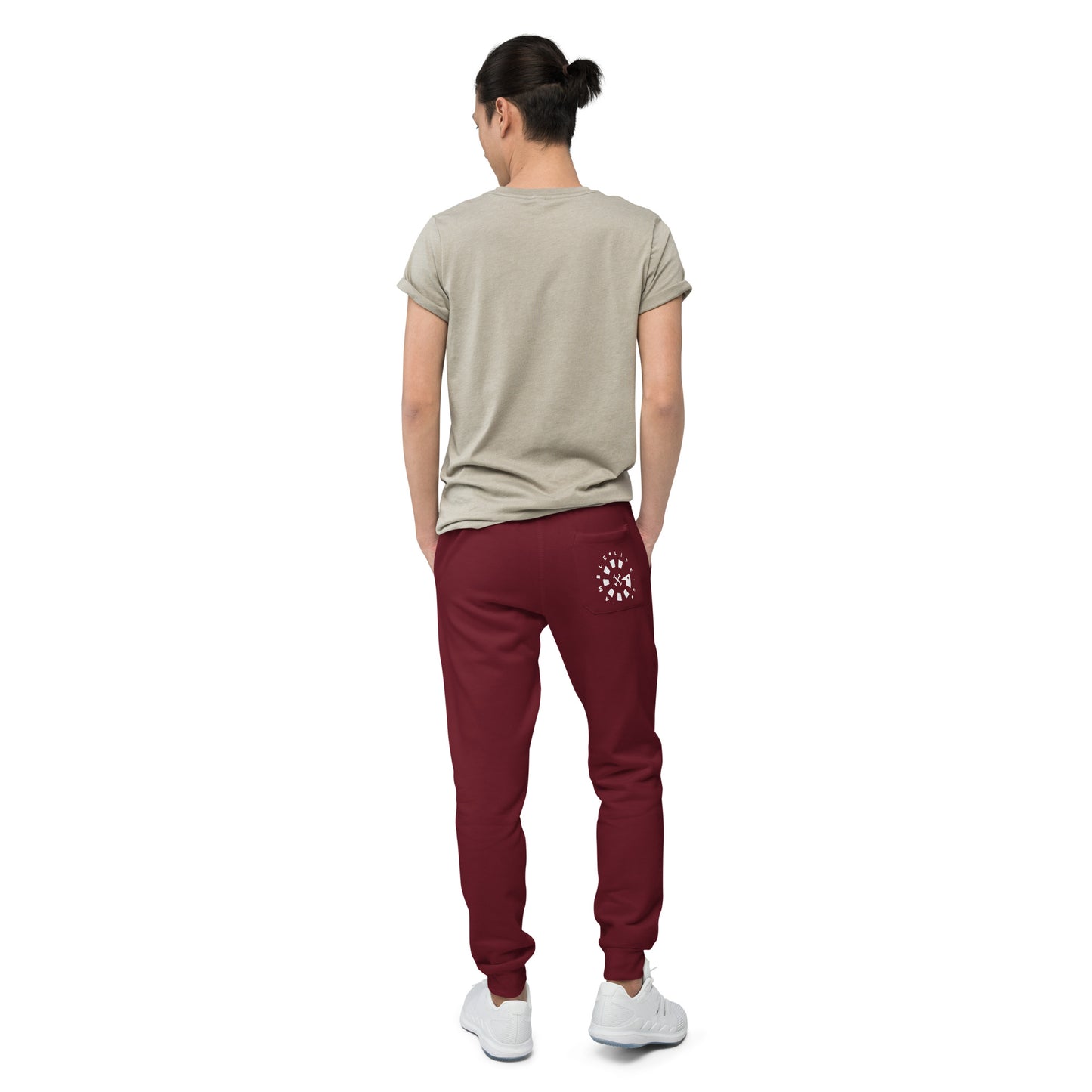 LAG Life's A Gamble Circle White Unisex Fleece Sweatpants