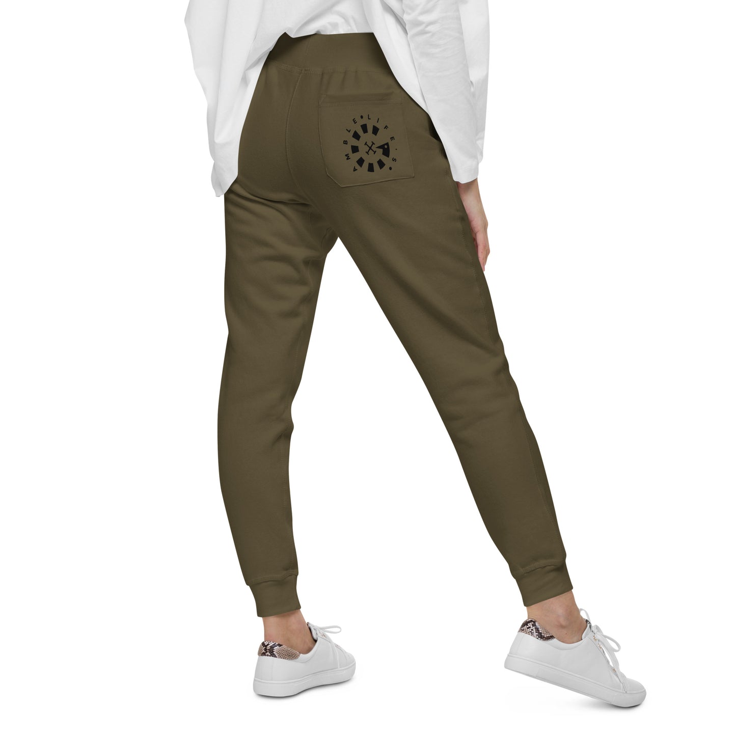 LAG Life's A Gamble Circle Black Unisex Fleece Sweatpants