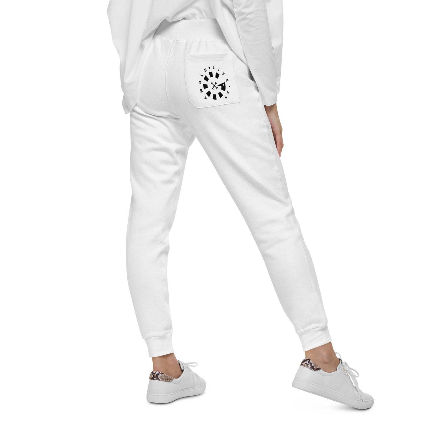 LAG Life's A Gamble Circle Black Unisex Fleece Sweatpants