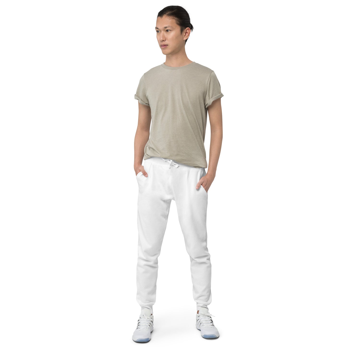 LAG Life's A Gamble Circle White Unisex Fleece Sweatpants
