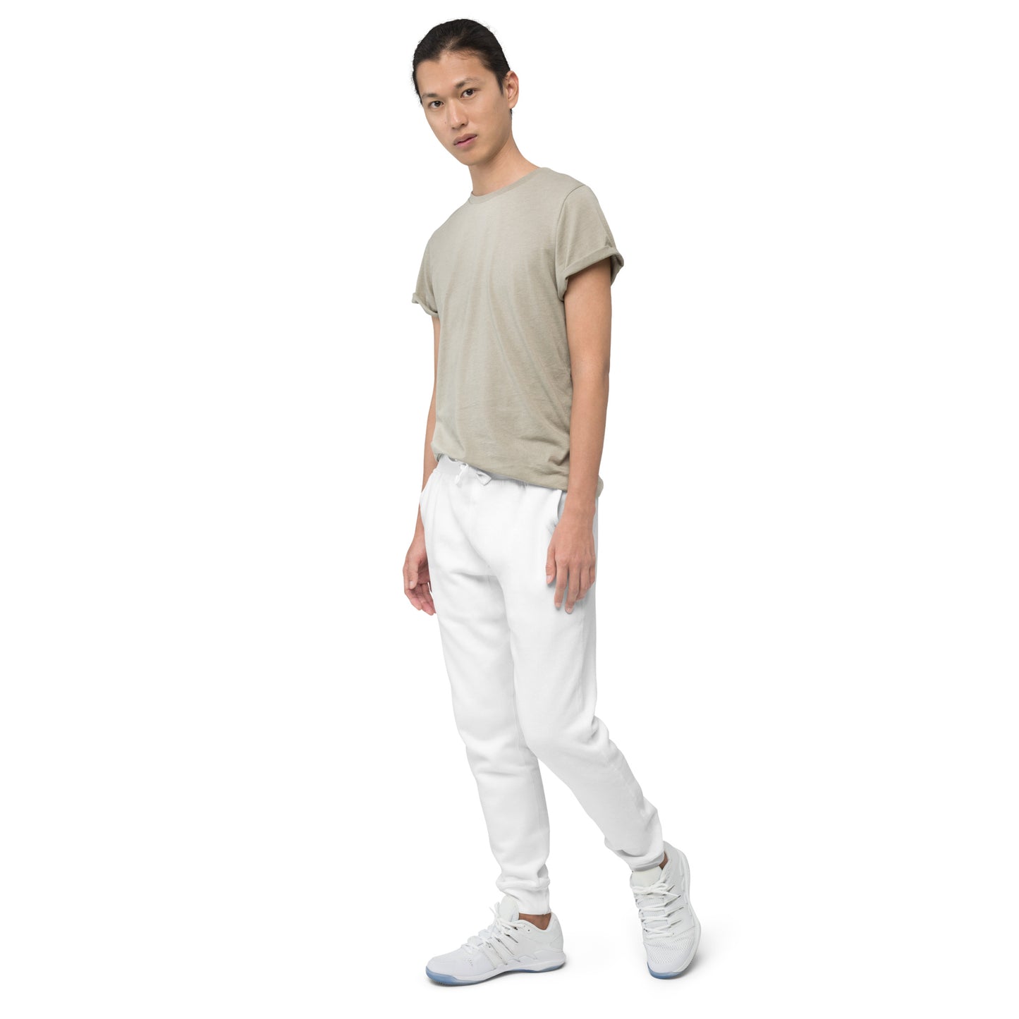 LAG Life's A Gamble Circle White Unisex Fleece Sweatpants