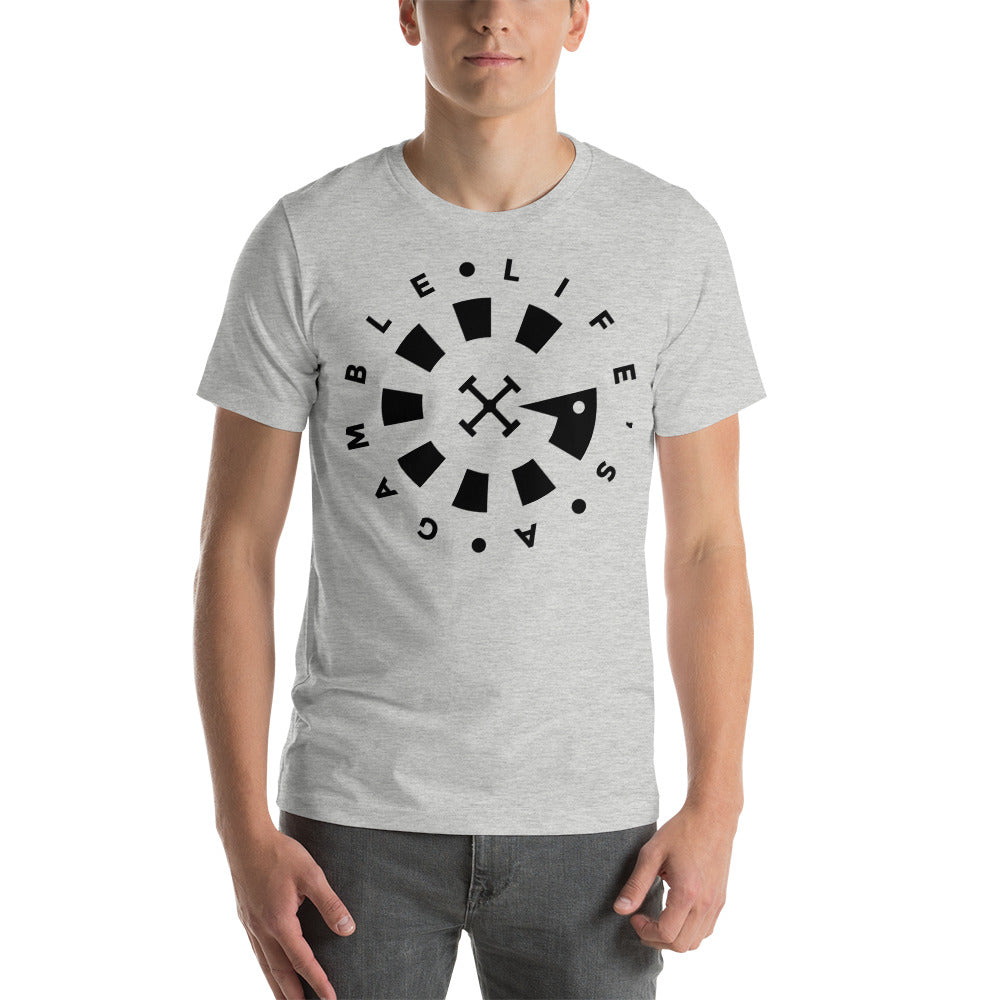 LAG Life's A Gamble Circle Black T-Shirt
