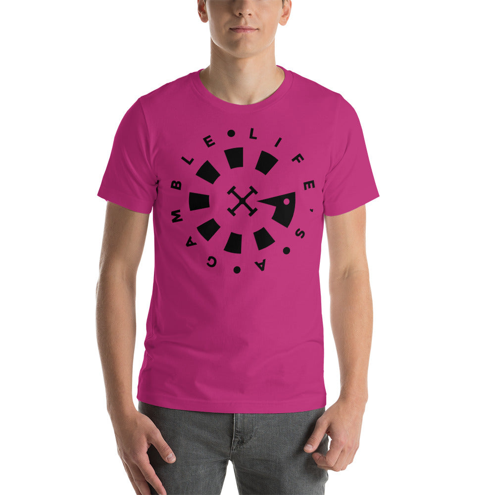 LAG Life's A Gamble Circle Black T-Shirt