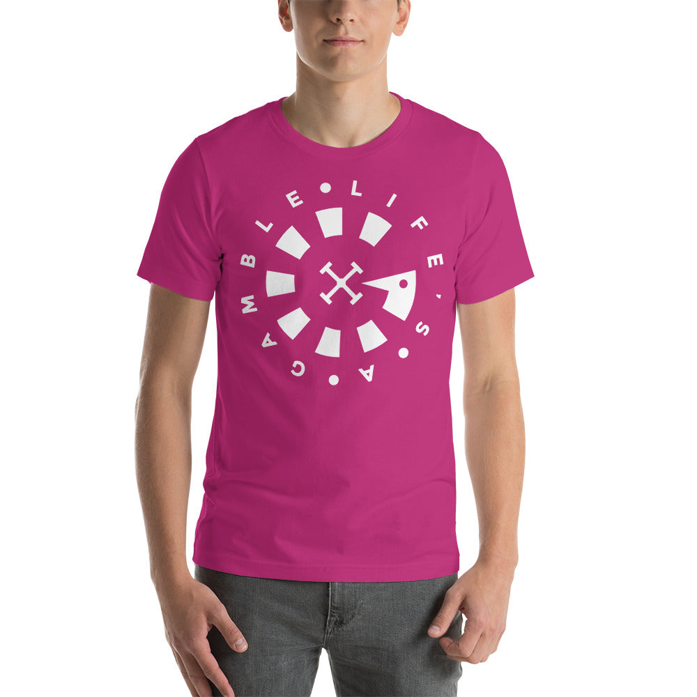 LAG Life's A Gamble Circle White T-Shirt