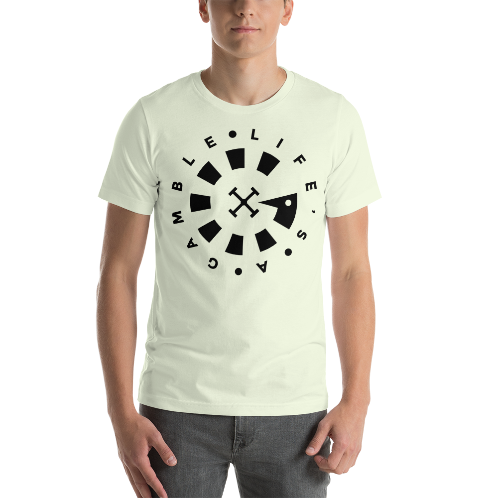 LAG Life's A Gamble Circle Black T-Shirt