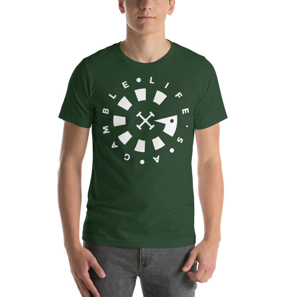 LAG Life's A Gamble Circle White T-Shirt