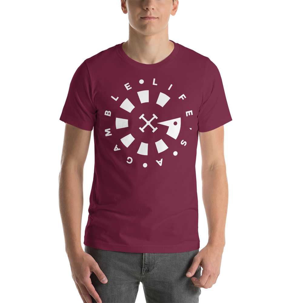 LAG Life's A Gamble Circle White T-Shirt