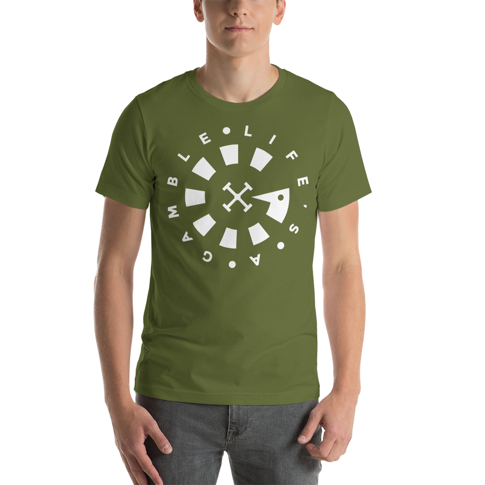 LAG Life's A Gamble Circle White T-Shirt