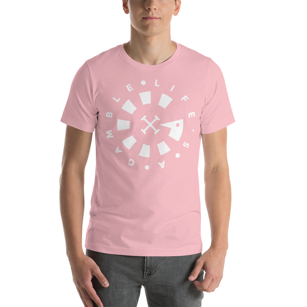 LAG Life's A Gamble Circle White T-Shirt