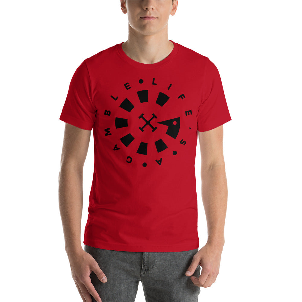 LAG Life's A Gamble Circle Black T-Shirt
