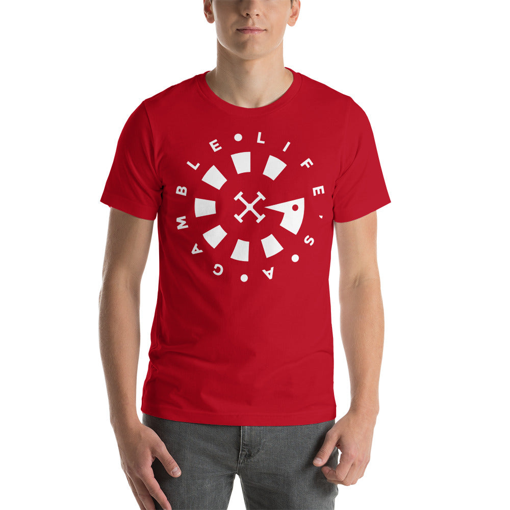 LAG Life's A Gamble Circle White T-Shirt