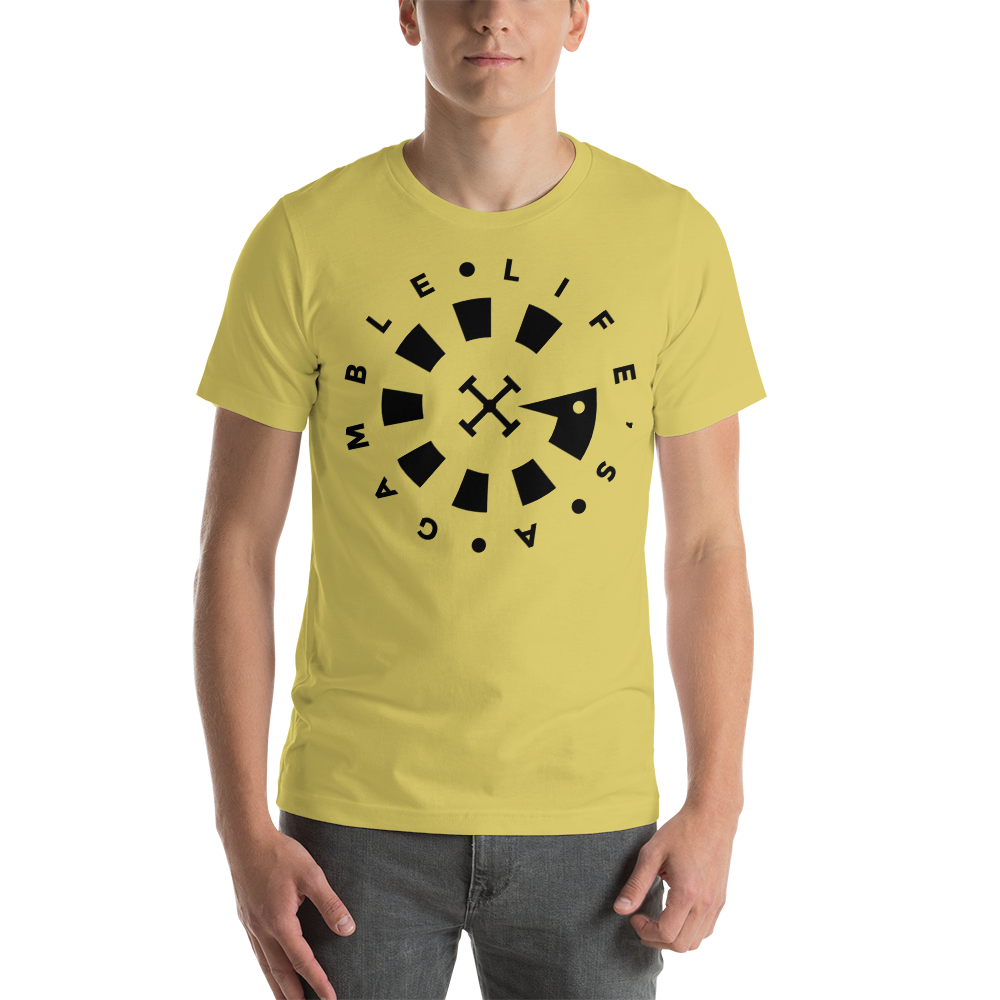 LAG Life's A Gamble Circle Black T-Shirt