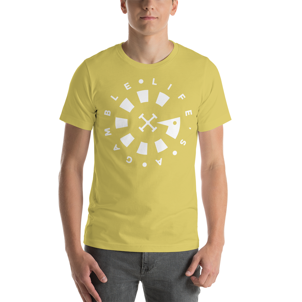 LAG Life's A Gamble Circle White T-Shirt