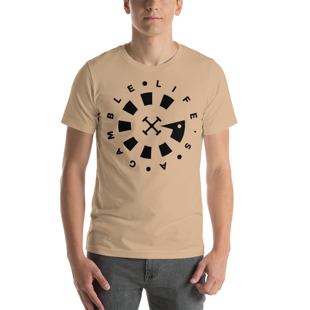 LAG Life's A Gamble Circle Black T-Shirt