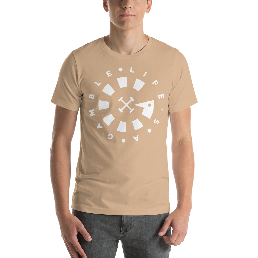 LAG Life's A Gamble Circle White T-Shirt
