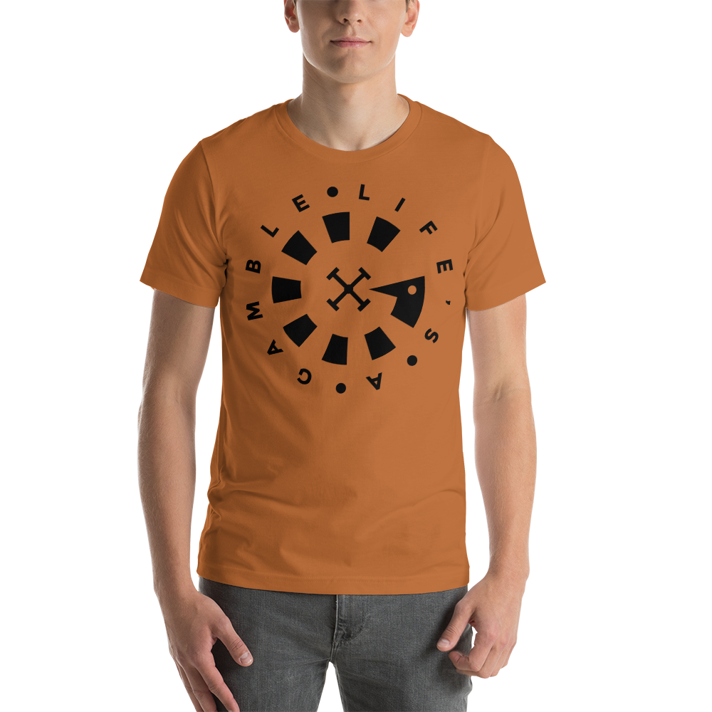 LAG Life's A Gamble Circle Black T-Shirt
