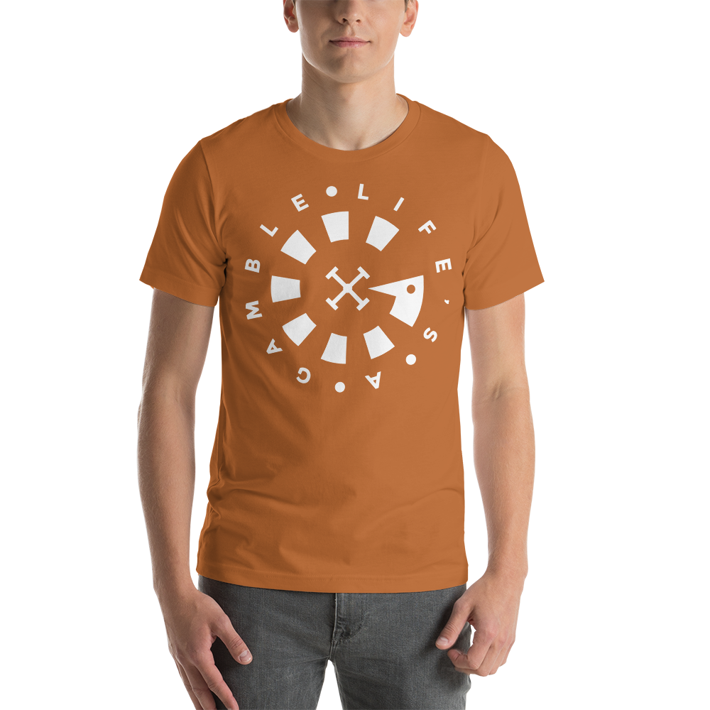 LAG Life's A Gamble Circle White T-Shirt