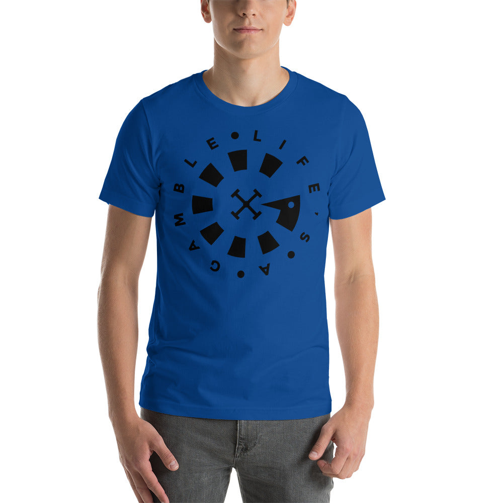 LAG Life's A Gamble Circle Black T-Shirt