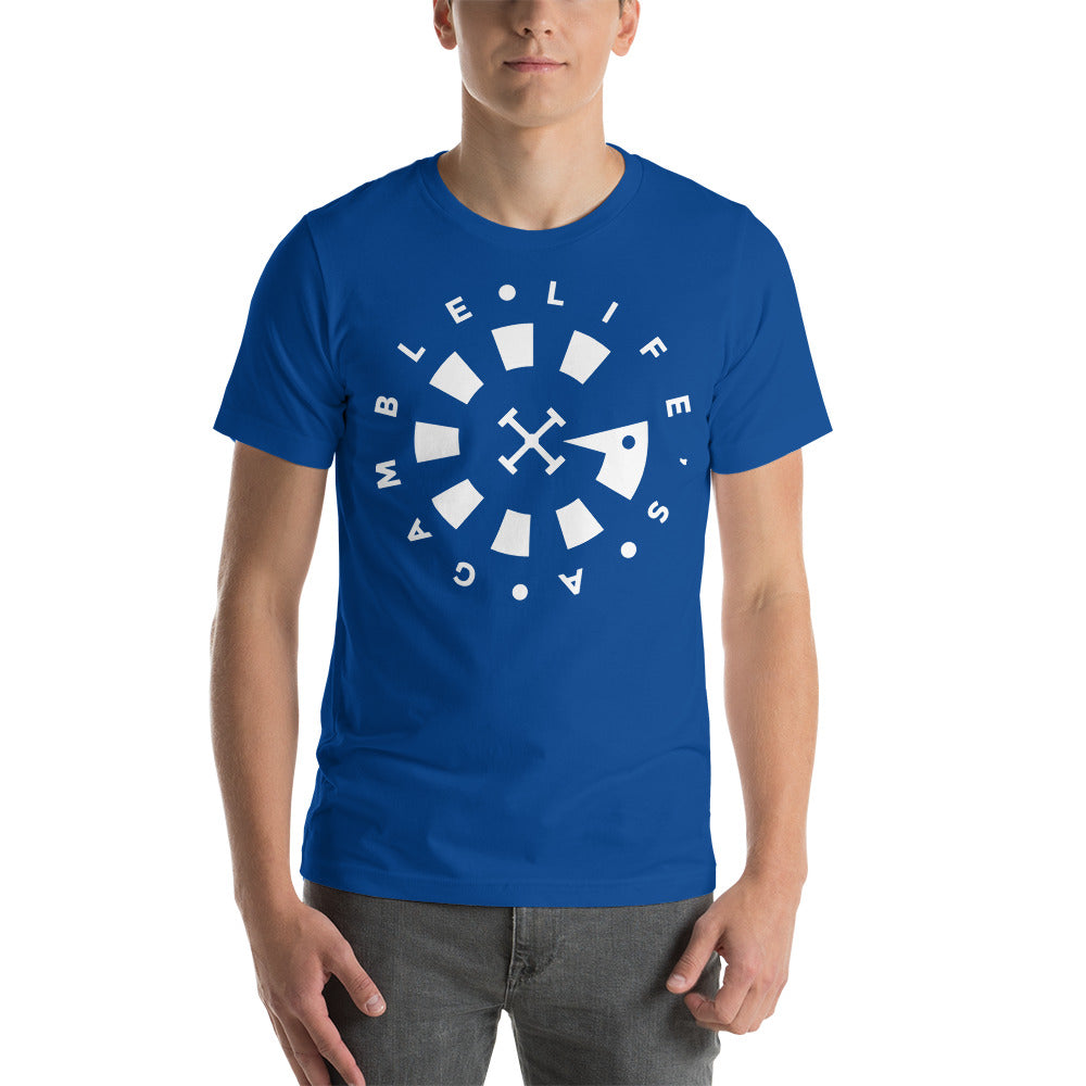 LAG Life's A Gamble Circle White T-Shirt