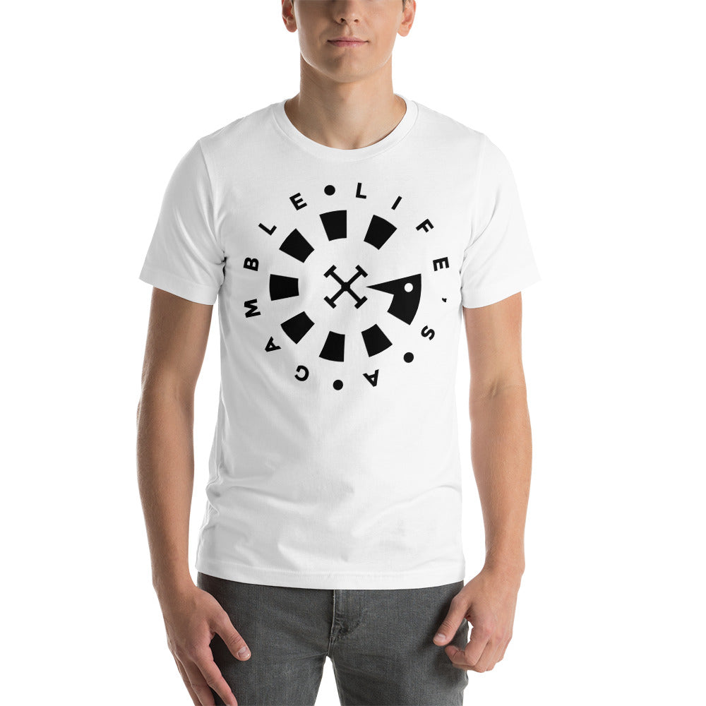 LAG Life's A Gamble Circle Black T-Shirt