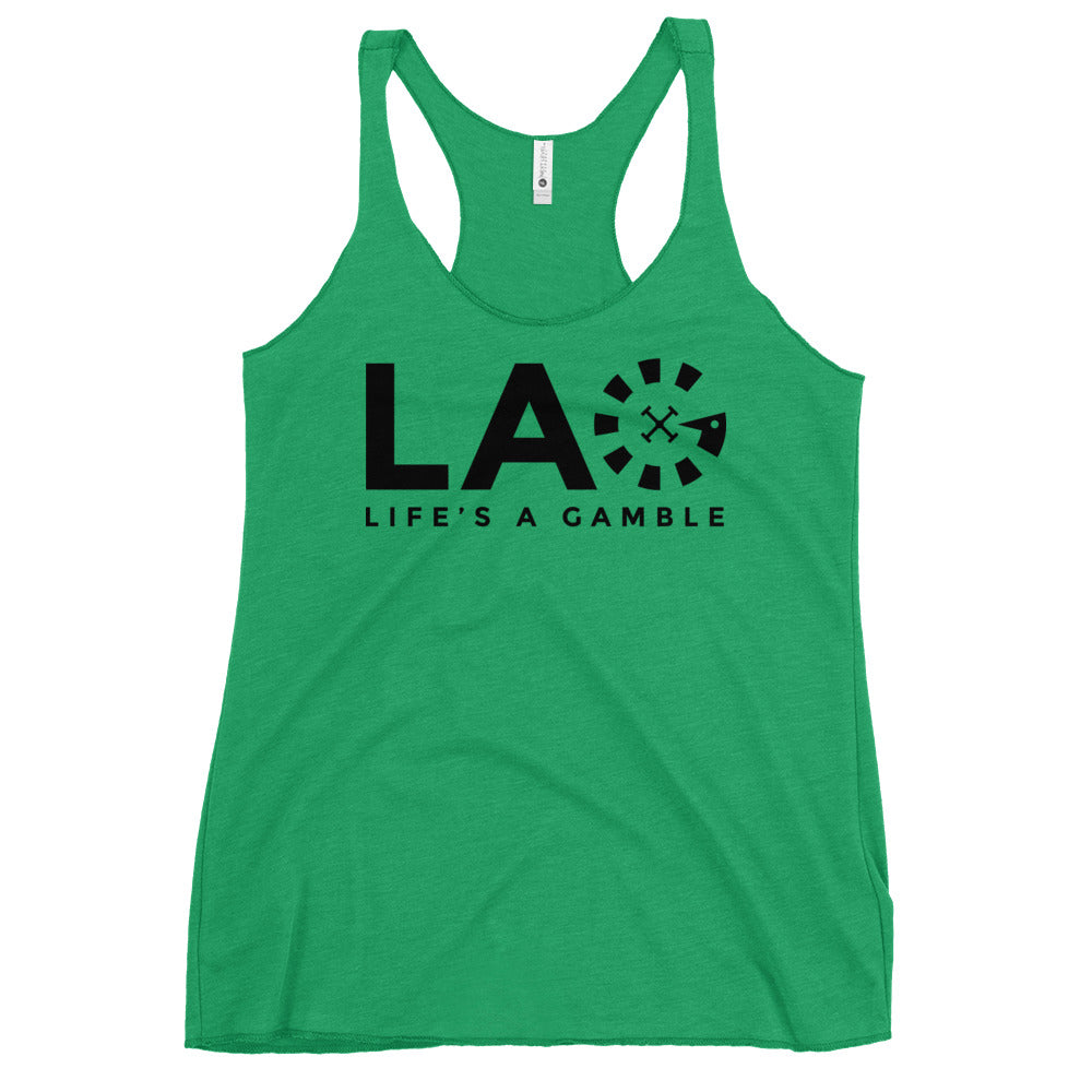 LAG Life's A Gamble Black Women's Racerback Tank