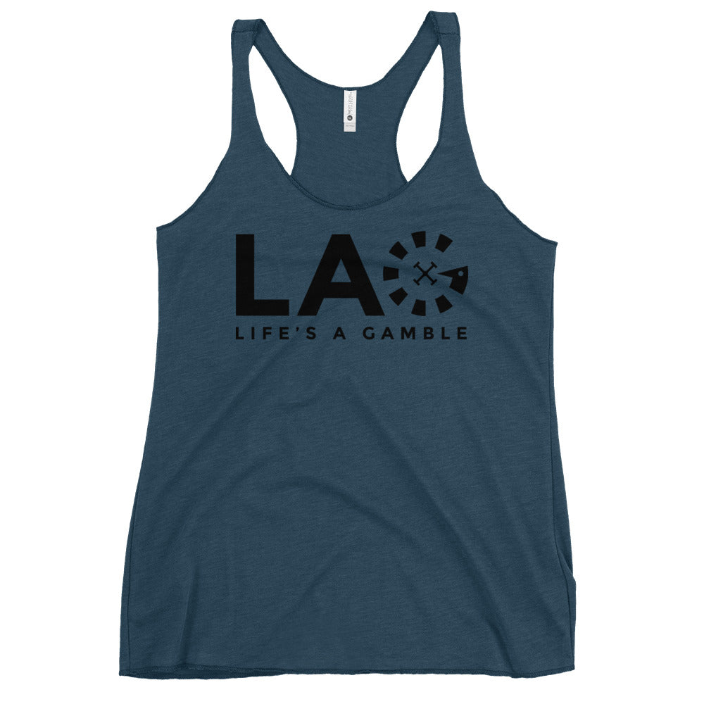 LAG Life's A Gamble Black Women's Racerback Tank