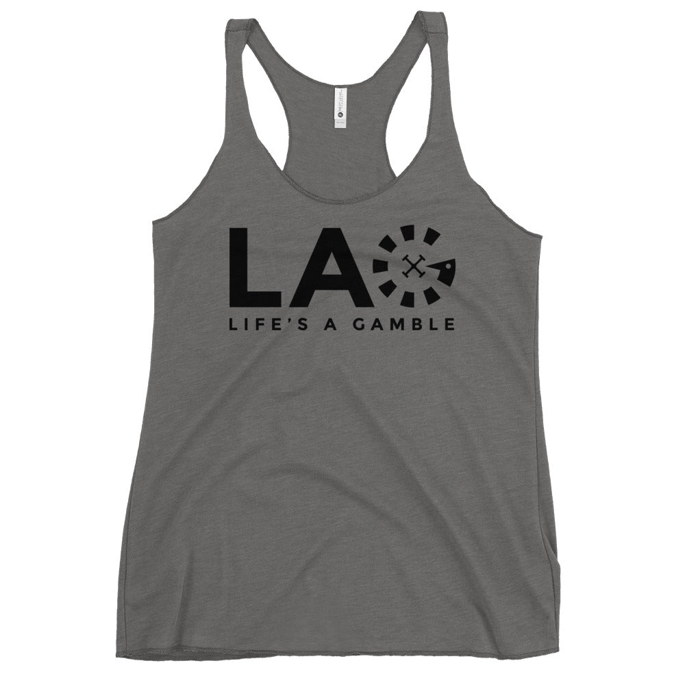 LAG Life's A Gamble Black Women's Racerback Tank