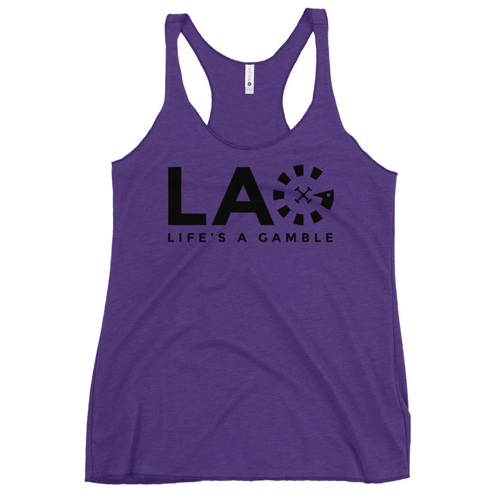 LAG Life's A Gamble Black Women's Racerback Tank