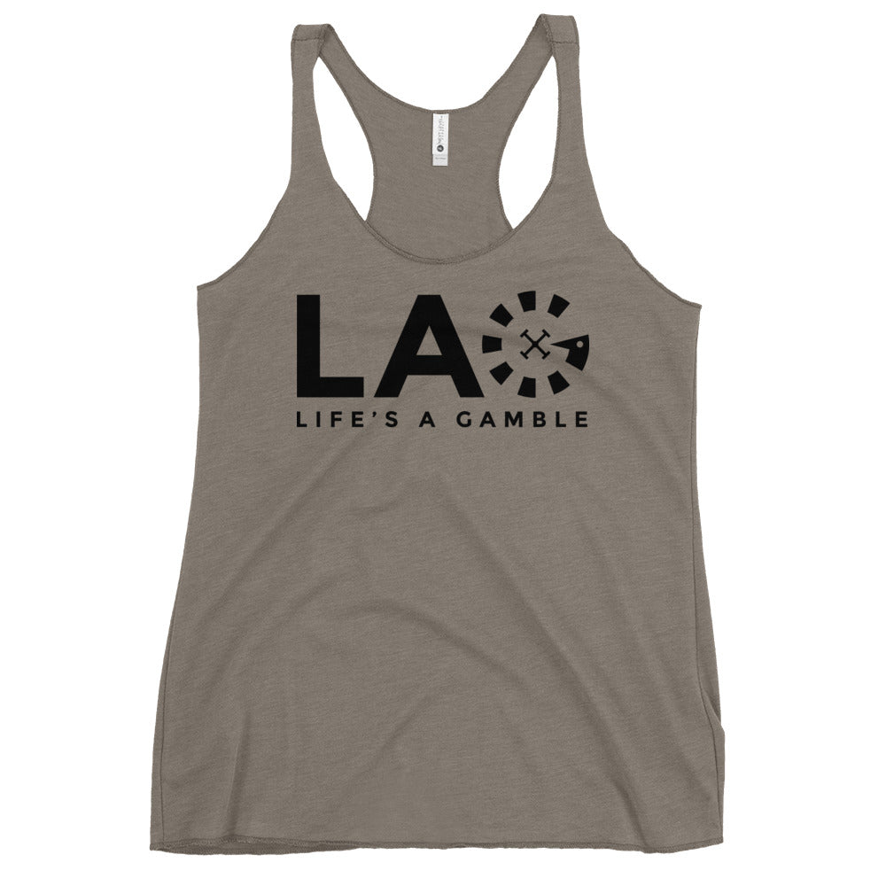 LAG Life's A Gamble Black Women's Racerback Tank