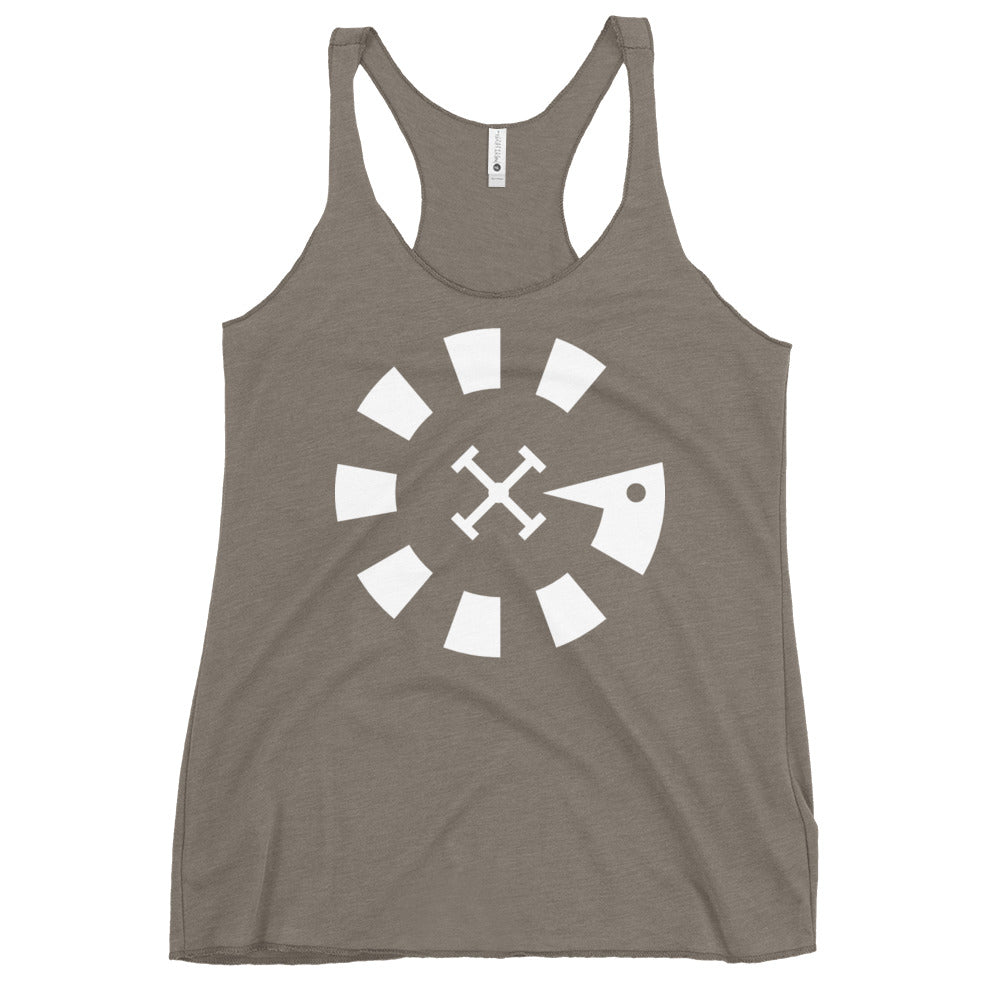 Big G White Women's Racerback Tank