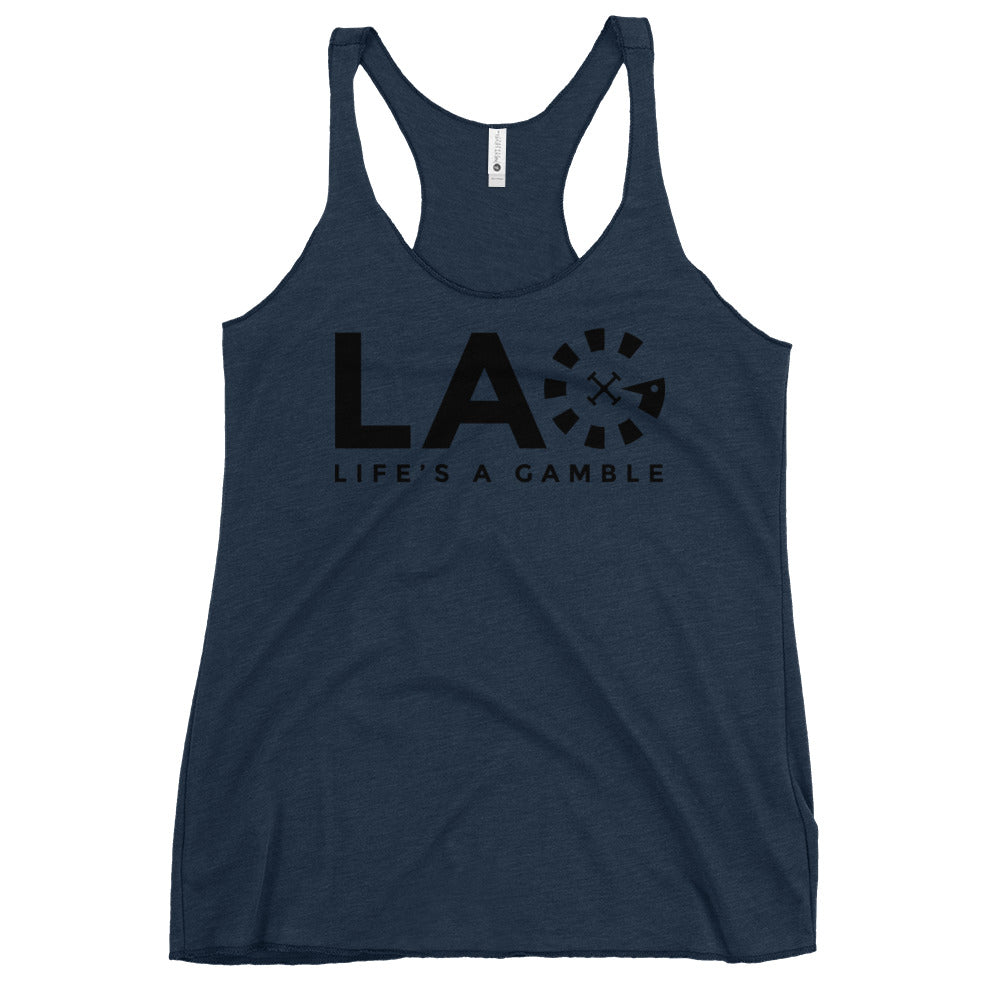 LAG Life's A Gamble Black Women's Racerback Tank