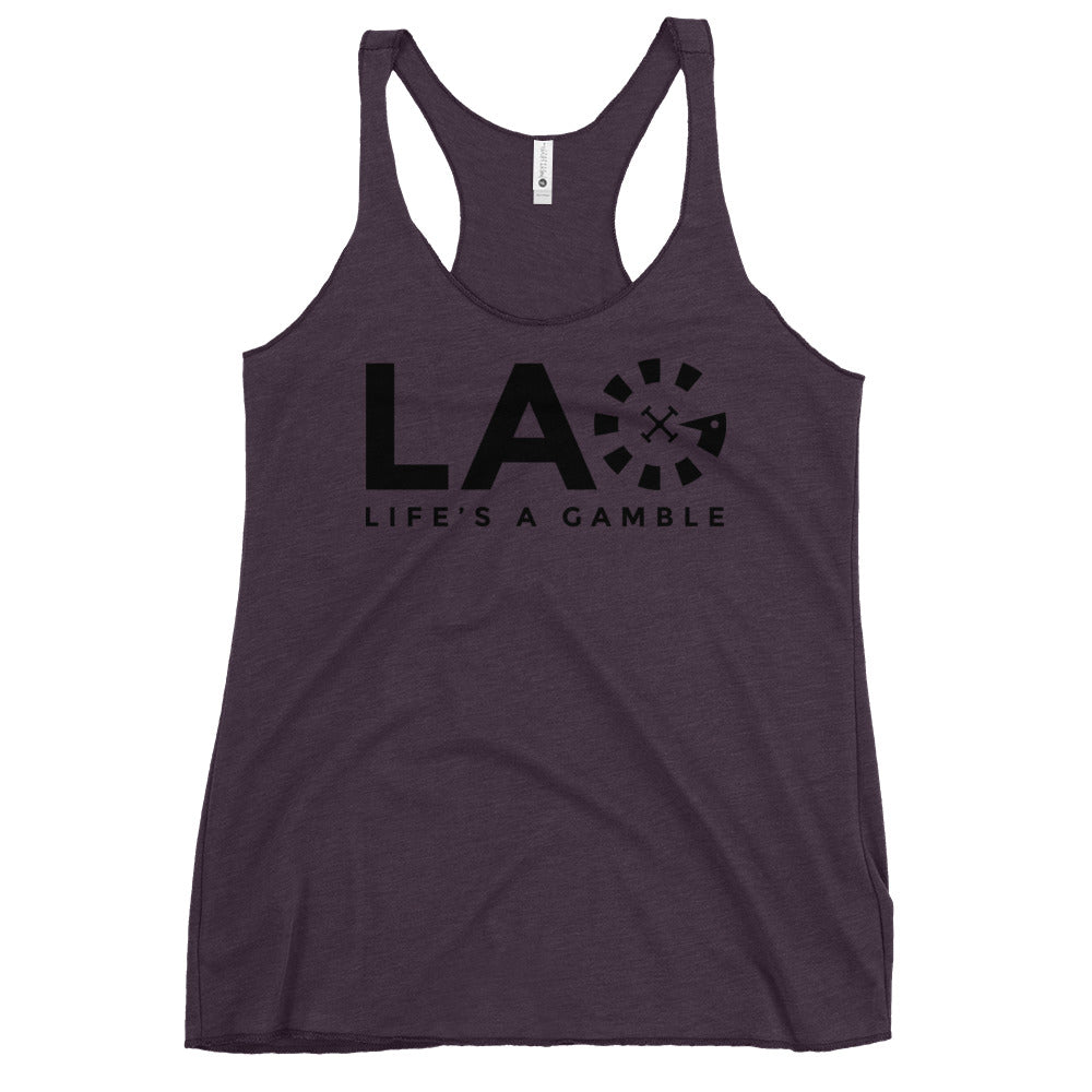 LAG Life's A Gamble Black Women's Racerback Tank