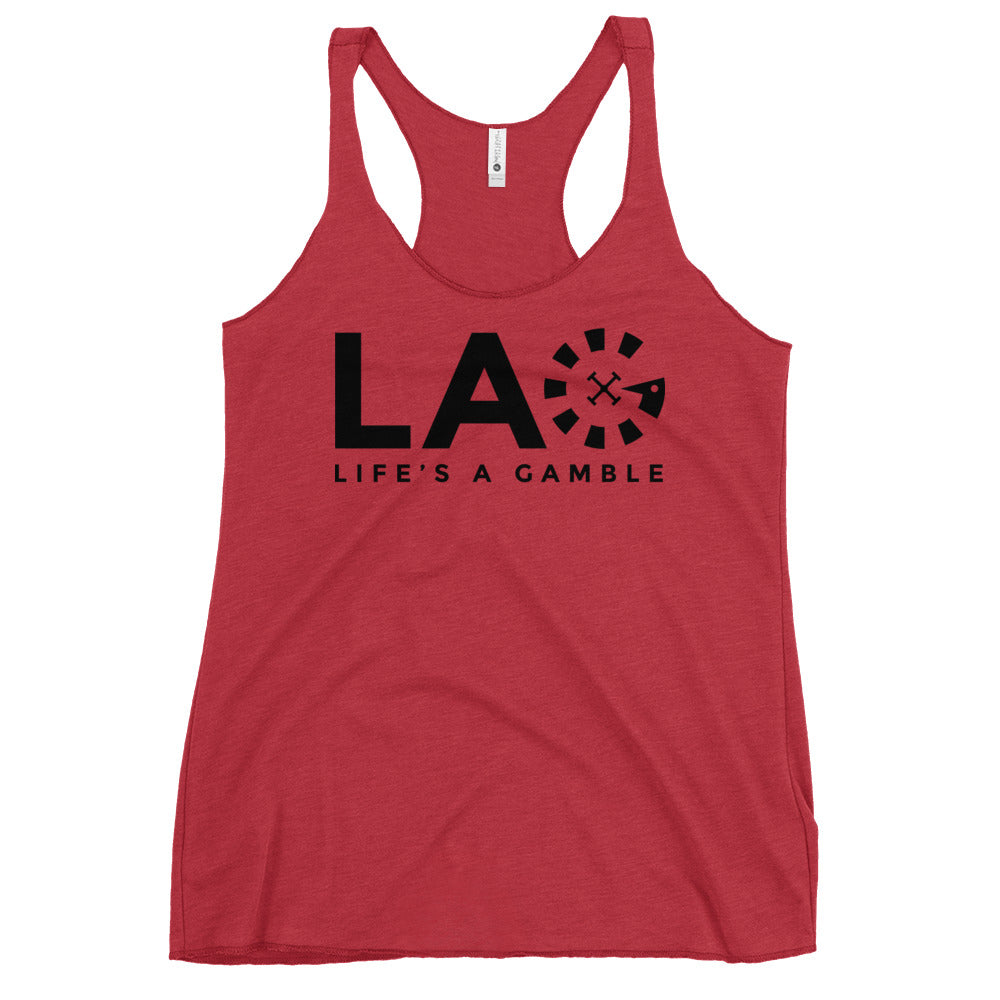 LAG Life's A Gamble Black Women's Racerback Tank